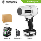 ONEGREEN Brushless 2000W Electric Turbo Blower Jet Fan 150000RPM Air Blower Violent Blowing Tool for Makita 18V Battery Pin