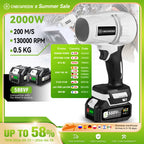 ONEGREEN Brushless 2000W Electric Turbo Blower Jet Fan 150000RPM Air Blower Violent Blowing Tool for Makita 18V Battery Pin